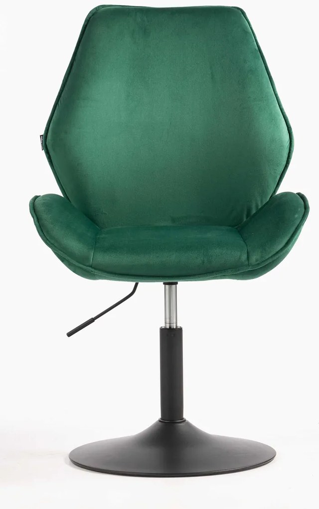 HR350N Scaun Verde din Catifea Bază Neagră