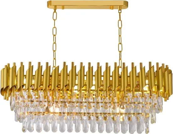 Brilagi - Candelabru pe lanț ECLIPSE, 10x E14/10W/230V, 78x28 cm, auriu