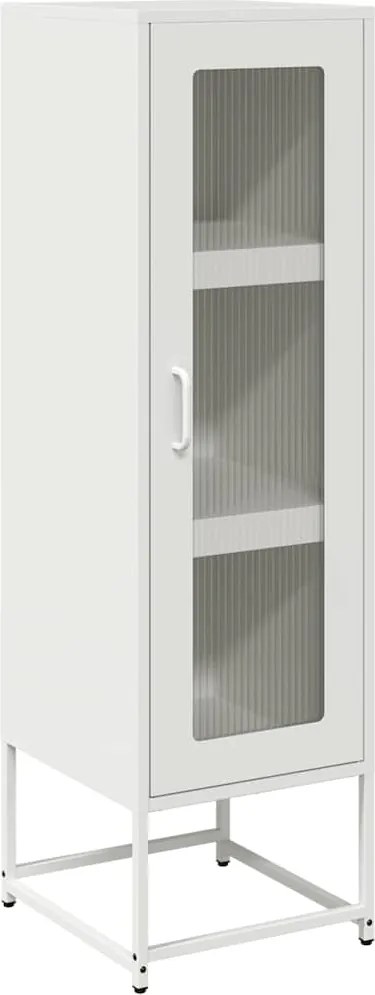 vidaXL Dulap înalt, alb, 36x39x123 cm, oțel laminat la rece