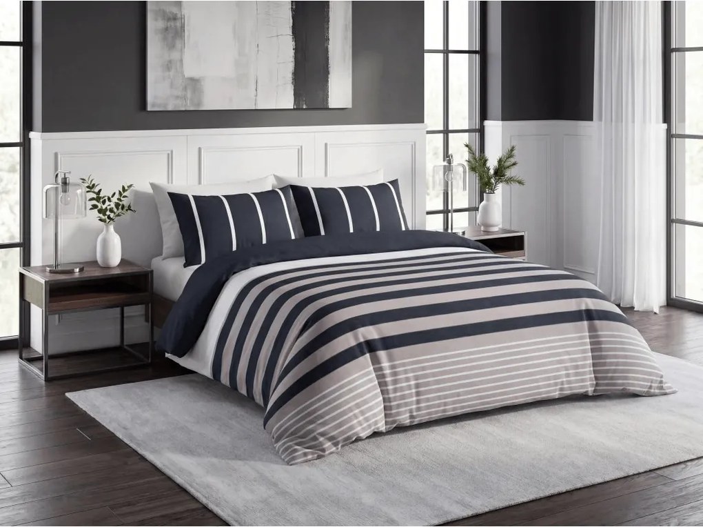 Lenjerie din bumbac AIRY LINE negru, 100% bumbac Dimensiune lenjerie de pat: 70 x 90 cm | 140 x 200 cm