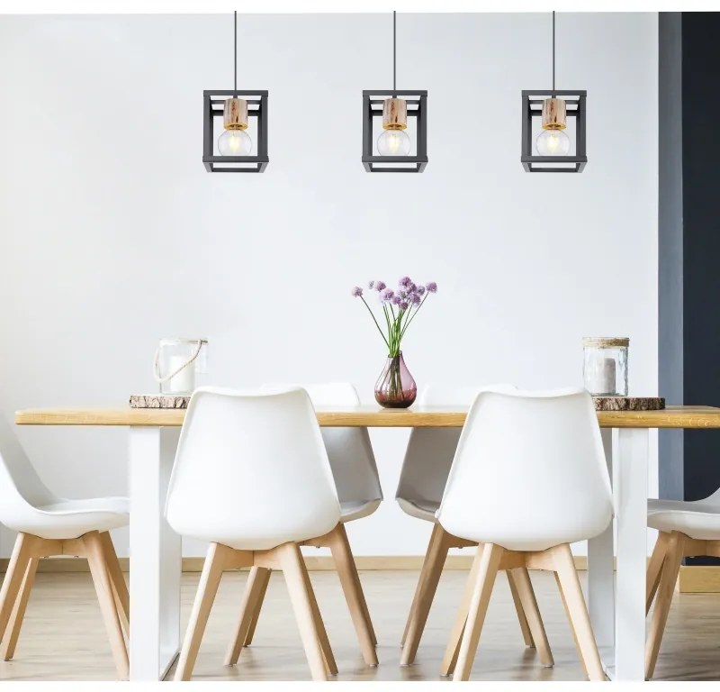 Pendul design modern HAGAR negru 15476H GL