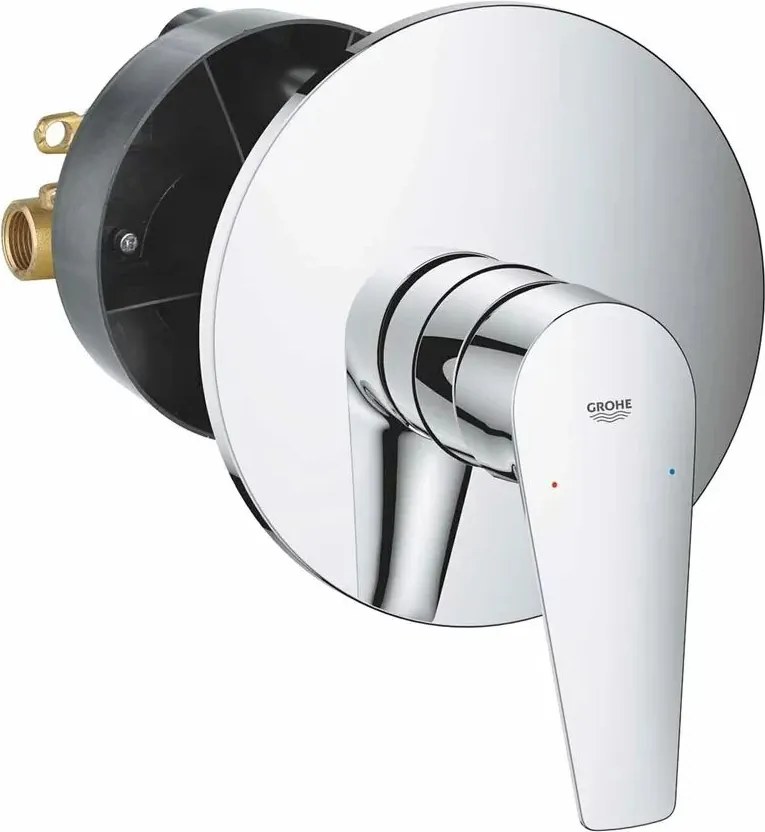 Baterie dus incastrata Grohe BauEdge New crom