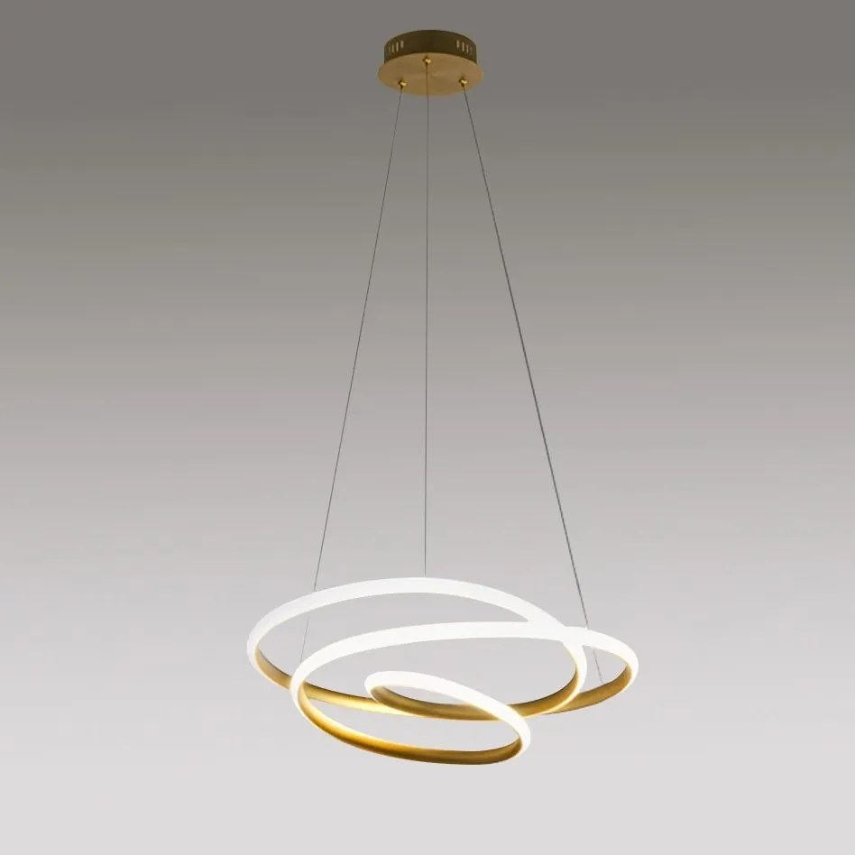 Lustra LED design modern Diva 65cm, auriu, alb sau titan