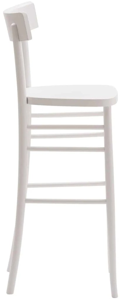 SCAUN BAR LEMN MASIV - ALB