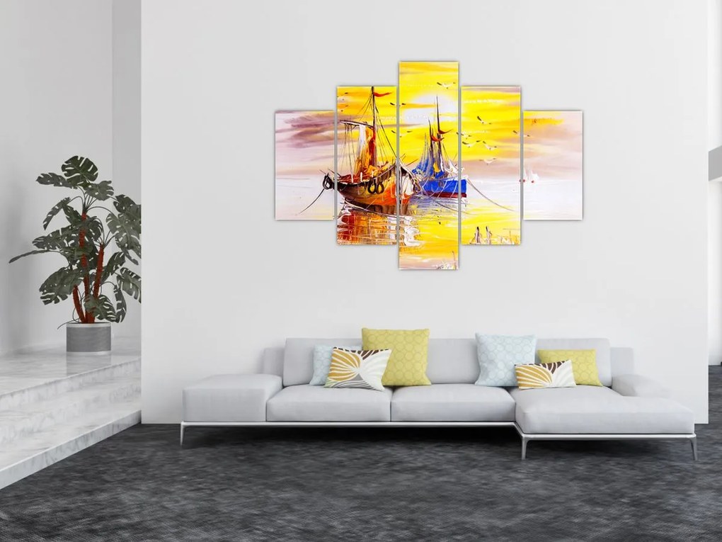Tablou - Pictură barcă (150x105 cm)