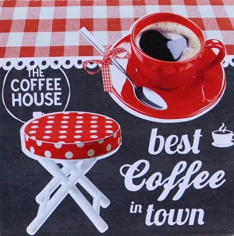 Falc Tablou pe pânză - Best coffe in town, 28x28 cm
