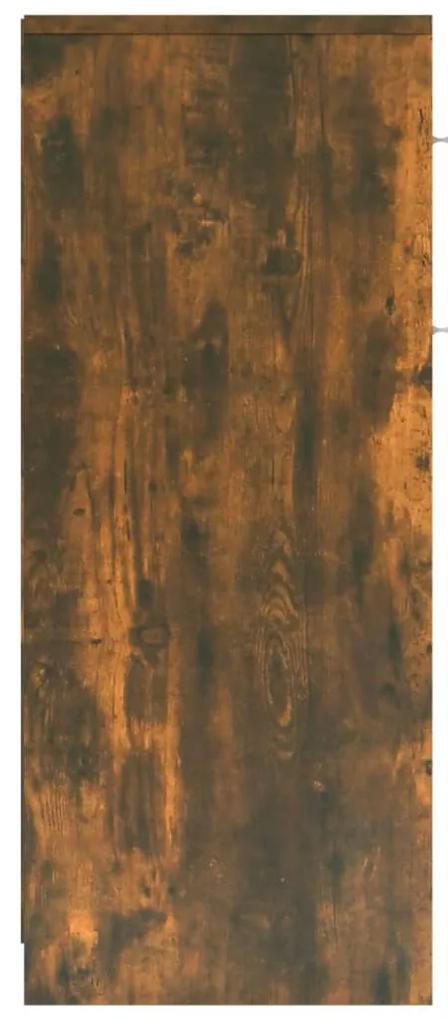 Dulap de baie, stejar fumuriu, 60x33x80 cm, lemn prelucrat Stejar afumat, 1