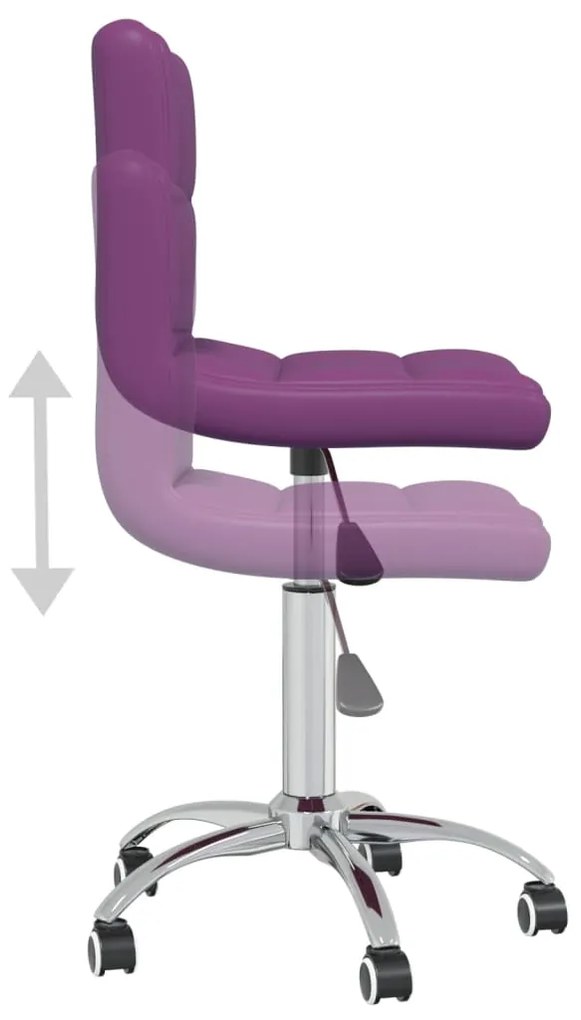 Scaune de masa pivotante, 2 buc, violet, piele ecologica 2, Violet