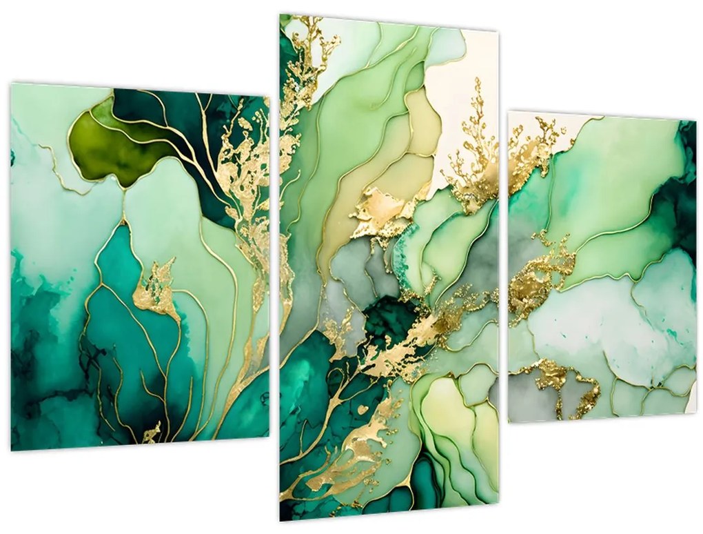 Tablou - Abstractizare verde (90x60 cm)