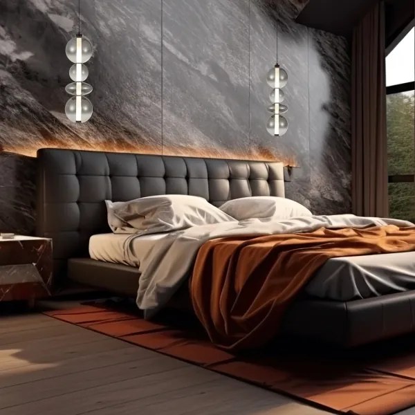 Lustră LED pe cablu DAPHNE LED/36W/230V gri