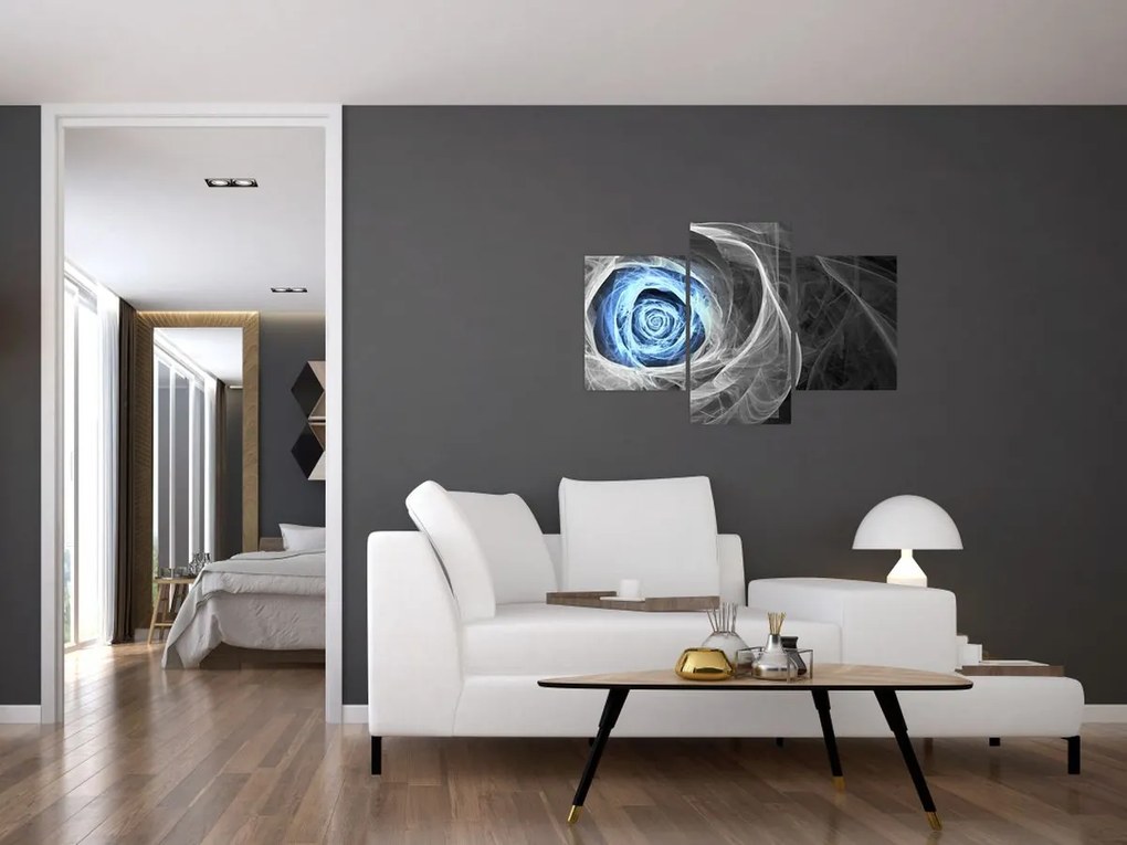 Tablou - Abstract Rose Blue (90x60 cm)