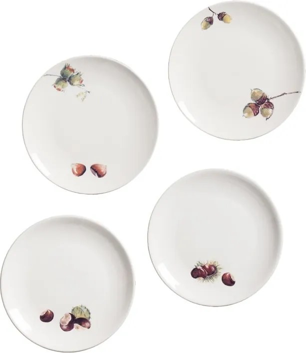 Set 4 farfurii desert fructe de toamna D20.5 cm, Carouge