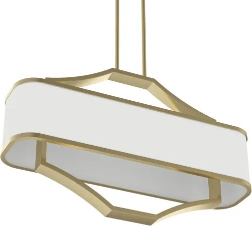 Open Design OR84856 - Lustră cu tijă GERDO OVALE 6xE14/12W/230V alamă/alb