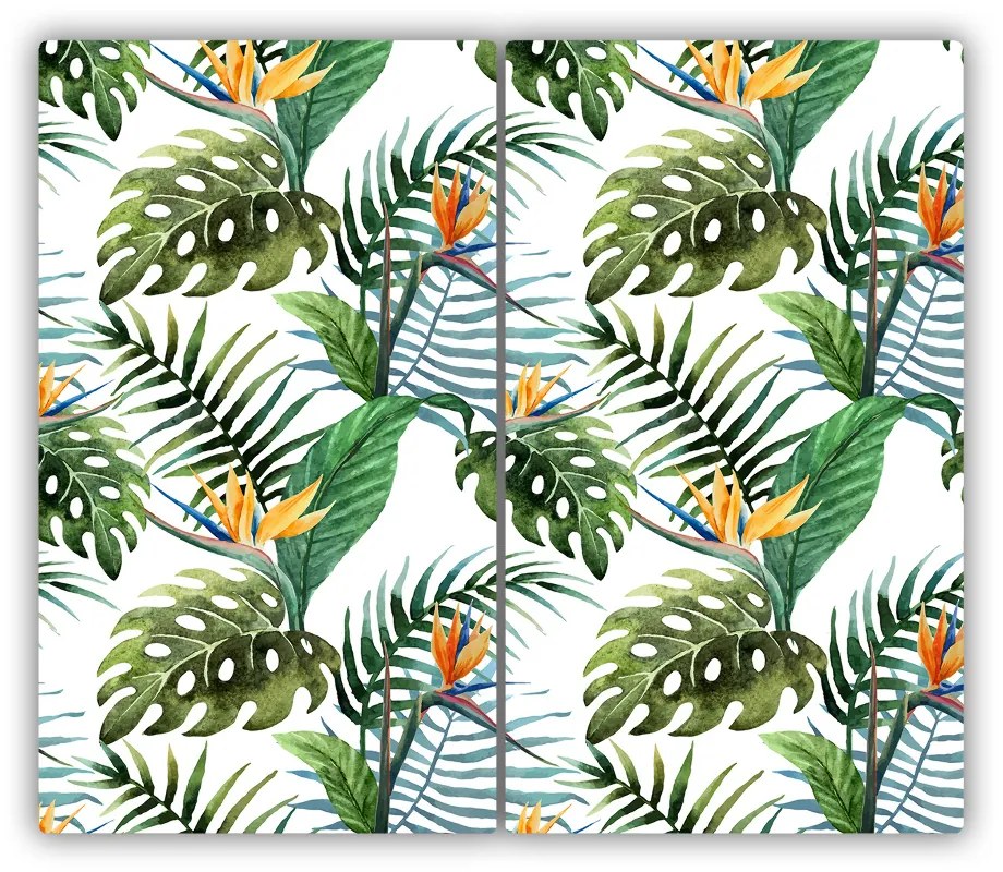 Tocator din sticla Flori tropicale