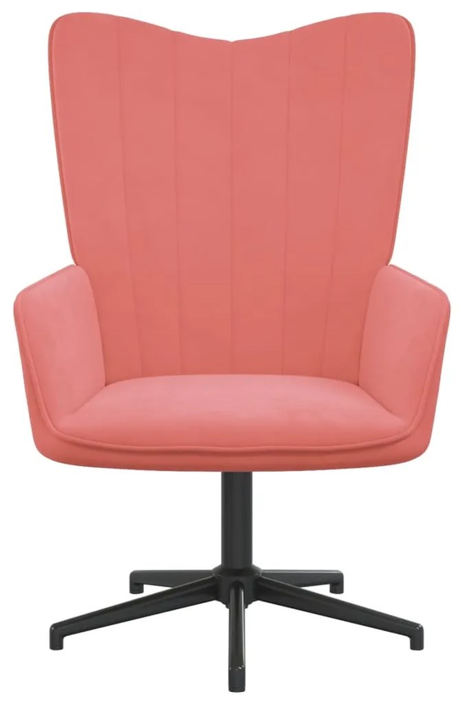 327703 vidaXL Scaun de relaxare, roz, catifea