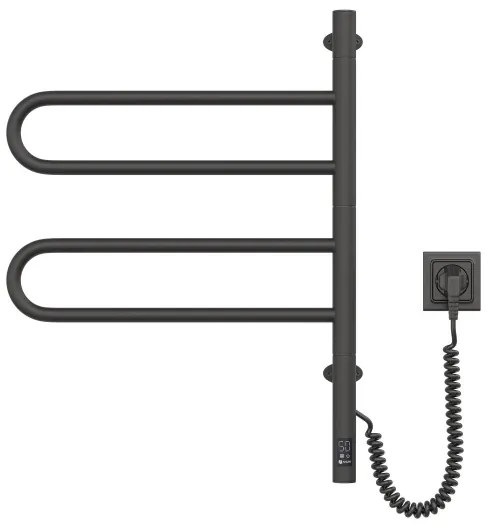 Uscător electric rotativ pentru prosoape FOUETTE 128W/230V 64,6 cm IP44 negru