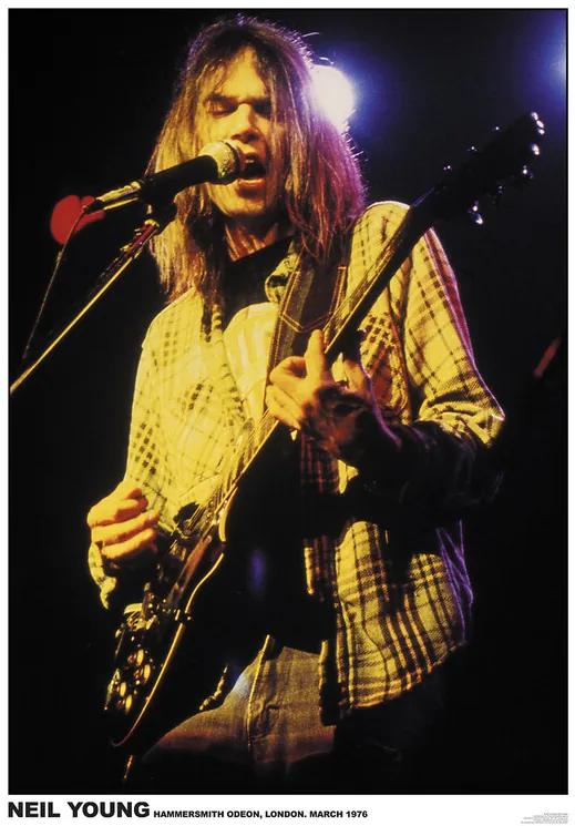 Poster Neil Young - Hammersmith Oden London 1976, (59.4 x 84 cm)