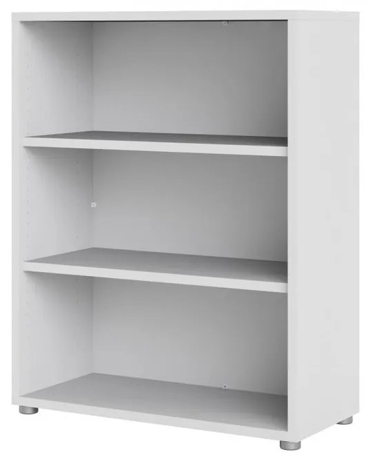 Dulap Modulo 89 x 40 x 113 cm, uși din sticlă, alb / transparent