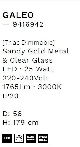 Lustra LED suspendata design modern decorativ GALEO 4L