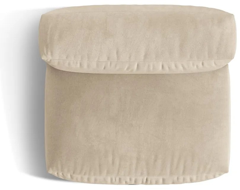 Modul pentru canapea modulară bej cu tapițerie din catifea (de mijloc) Martina – Micadoni