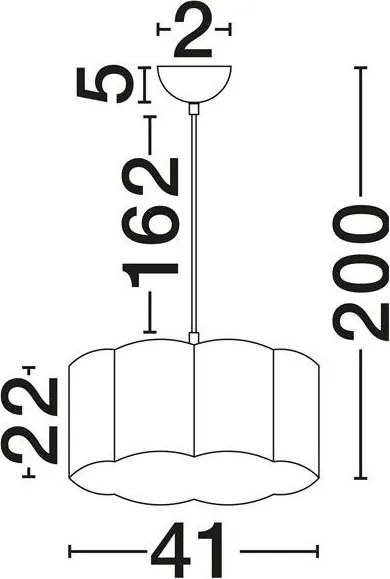 Lustra suspendata cu abajur textil bej BLOOSY