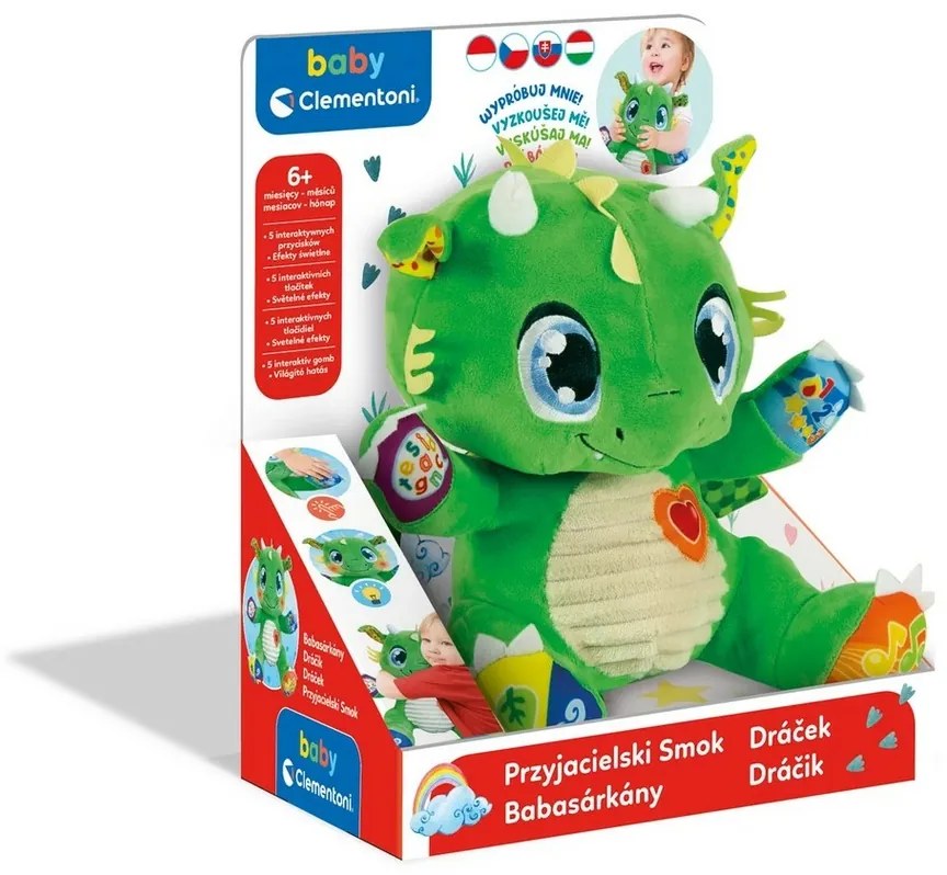 Clementoni Clemmy baby - Dragon interactiv de pluș