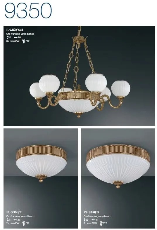 Plafoniera clasica din alama design italian 9350