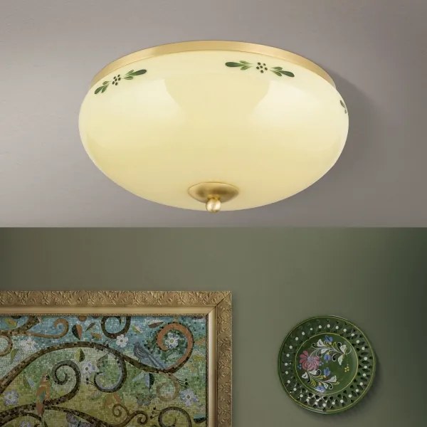 Plafonieră Orion DL 7-674 LANDHAUS 3xE27/60W/230V d. 35 cm alamă/bej