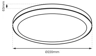Plafonieră LED pentru baie Brilagi PERA 18W/230V d. 22 cm IP65 argintiu