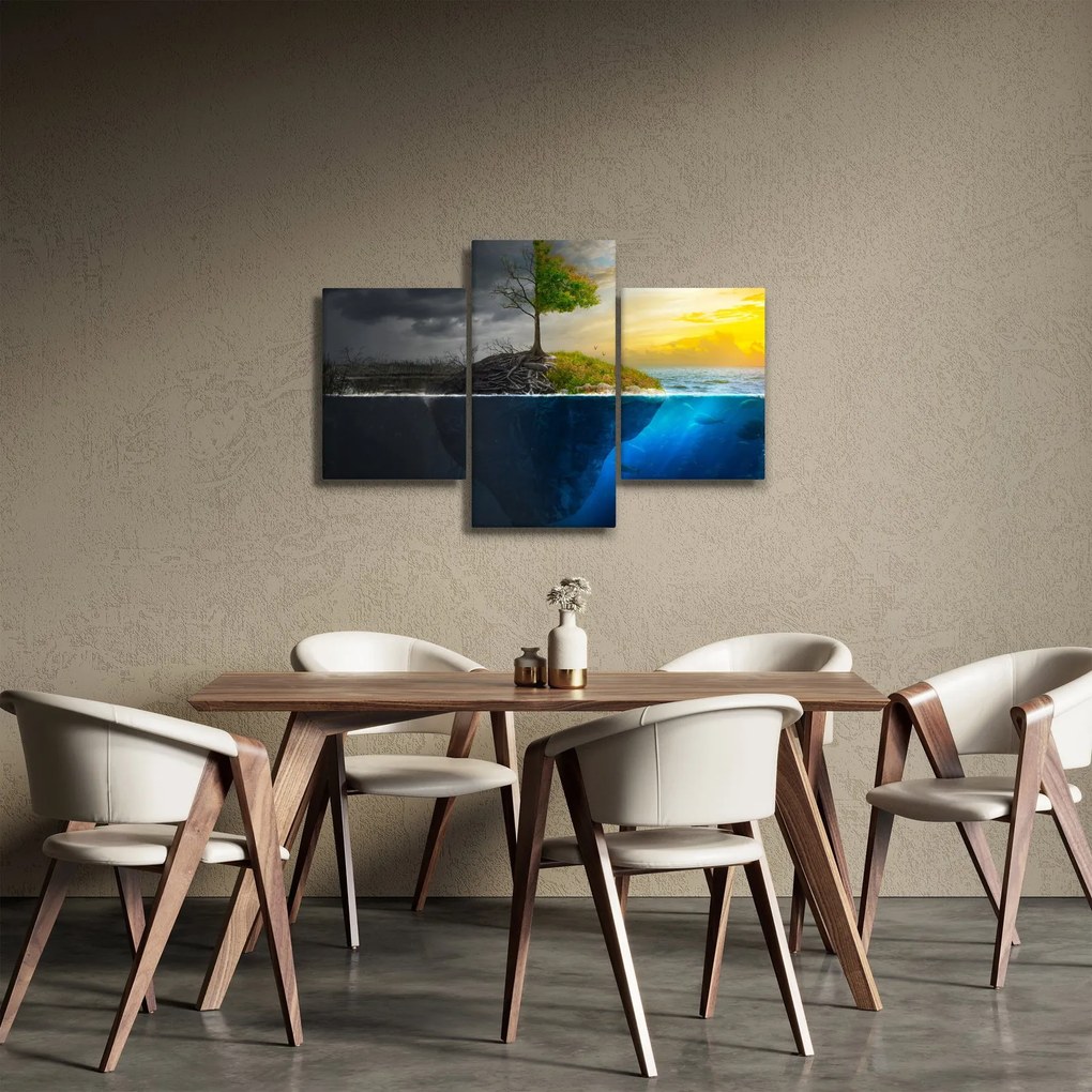 Tablou reprezentând două părți (90x60 cm)