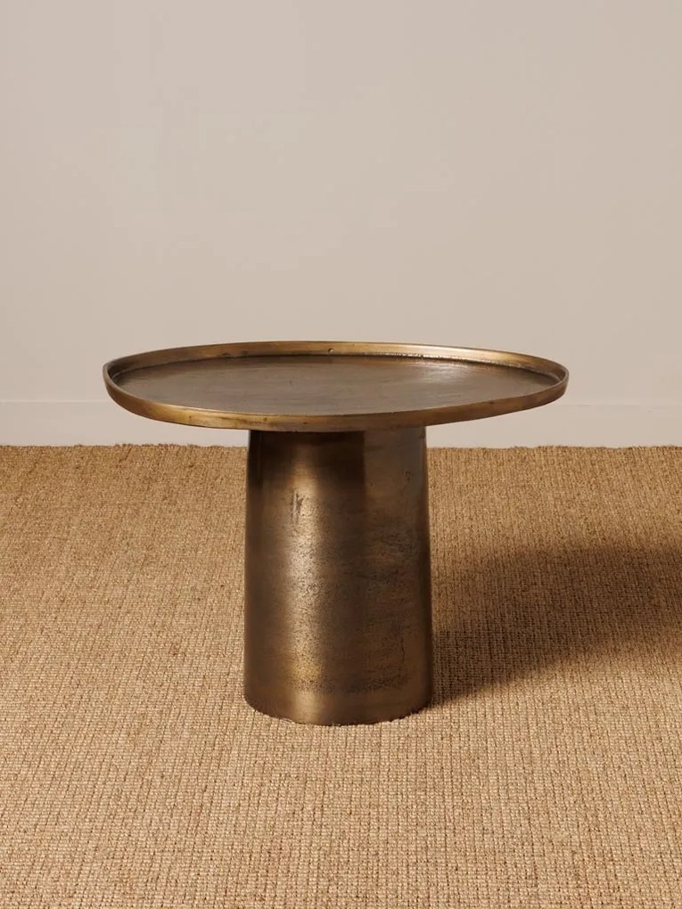 Set 2 masute de cafea, rotunde, din aluminiu, Organic