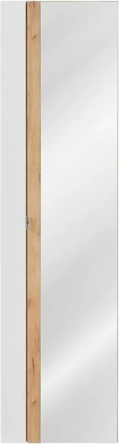 Dulap coloana suspendat 45 cm cu 1 usa Comad Capri stejar auriu stejar Craft si alb lucios