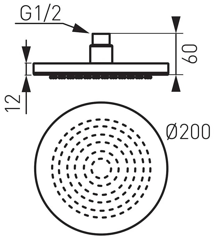 Dus fix Ferro Rondo, 20 cm, crom - DSN01