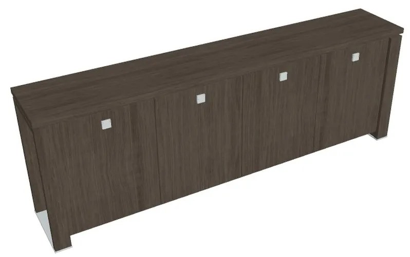 Dulap mic Verno+ 260 x 46 x 90 cm, stejar antracit