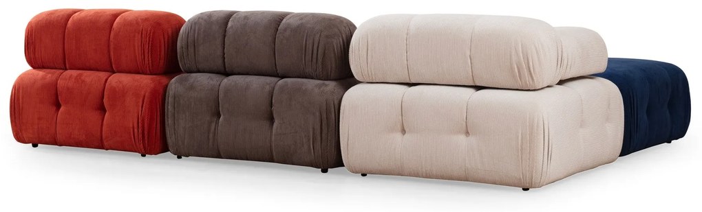 Canapea de colț Doblo 3 Seater with Pouffe ( L1-O1-1R-Pouffe) - Multic