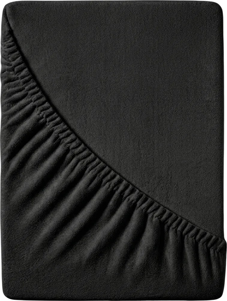 Cearsaf Frotir cu elastic EXCLUSIVE negru 160 x 200 cm
