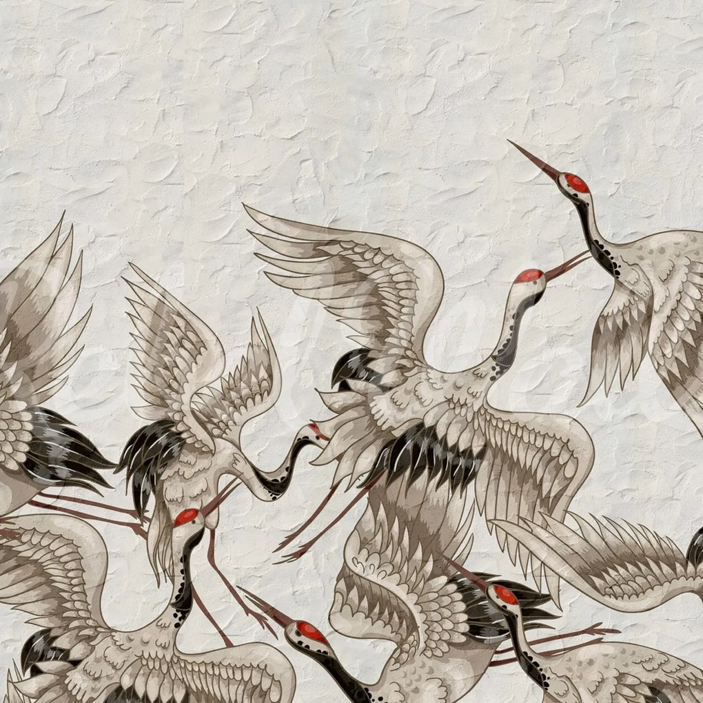 Fototapet, Crain Birds, Sand, Rebel Walls