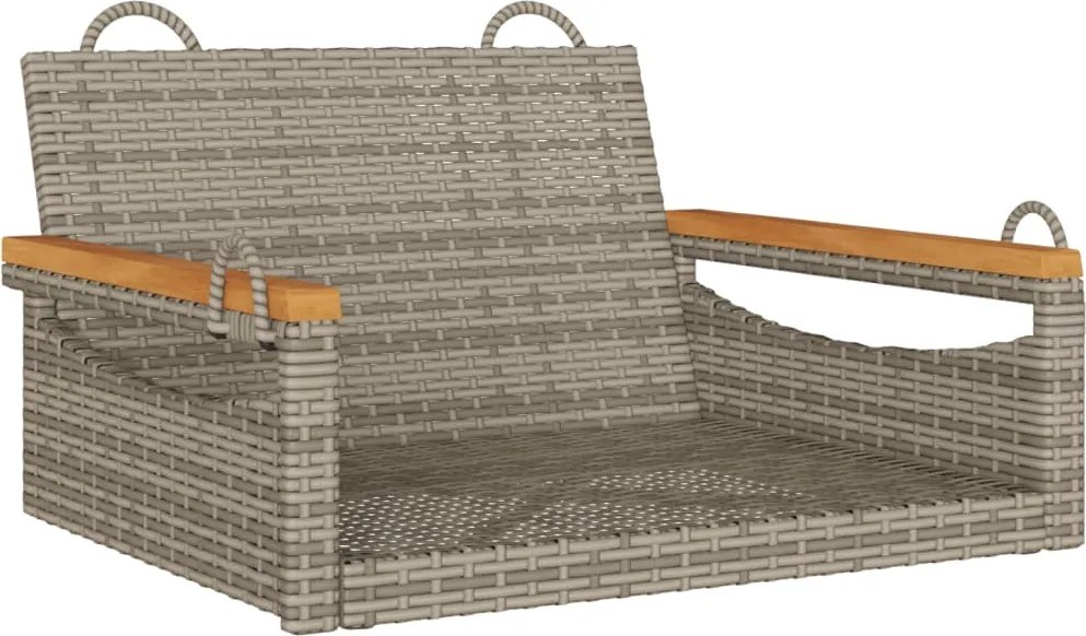 vidaXL Bancă de balansoar, gri, 63x62x40 cm, poliratan