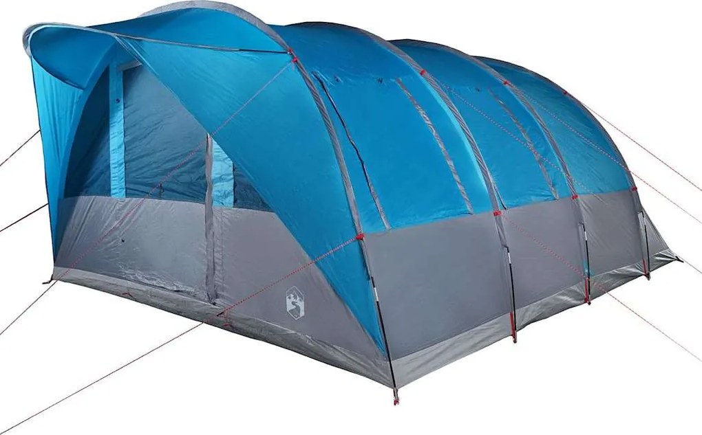 vidaXL Cort de familie tunel pentru 7 persoane, albastru, impermeabil