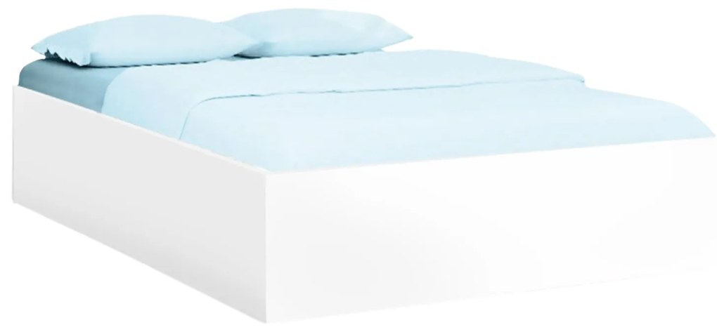 Pat BELLA 140 x 200 cm, alb Saltea: Saltea Somnia 18 cm, Somiera: fara somiera