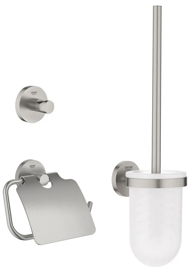 Set accesorii Grohe Essentials City 3 in 1 crom periat Supersteel