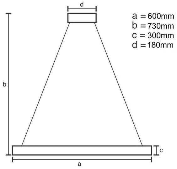 Lustră LED dimabilă pe tijă LED/80W/230V 3000-6500K auriu + telecomandă