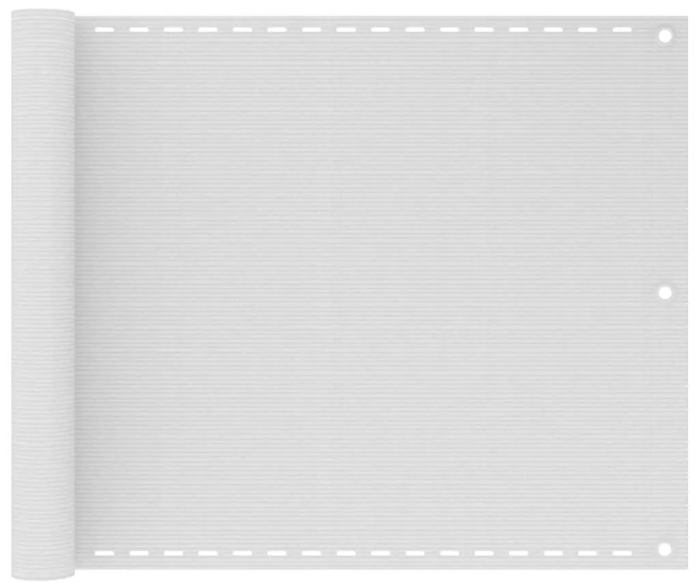 vidaXL Paravan de balcon, alb, 75x300 cm, HDPE