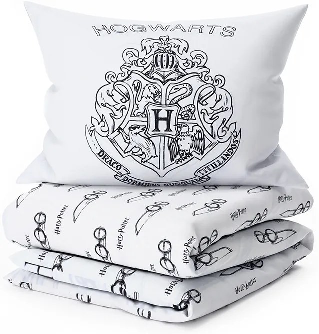 Lenjerie de pat luminoasa HARRY POTTER VISION alba Dimensiune lenjerie de pat: 70 x 90 cm | 140 x 200 cm
