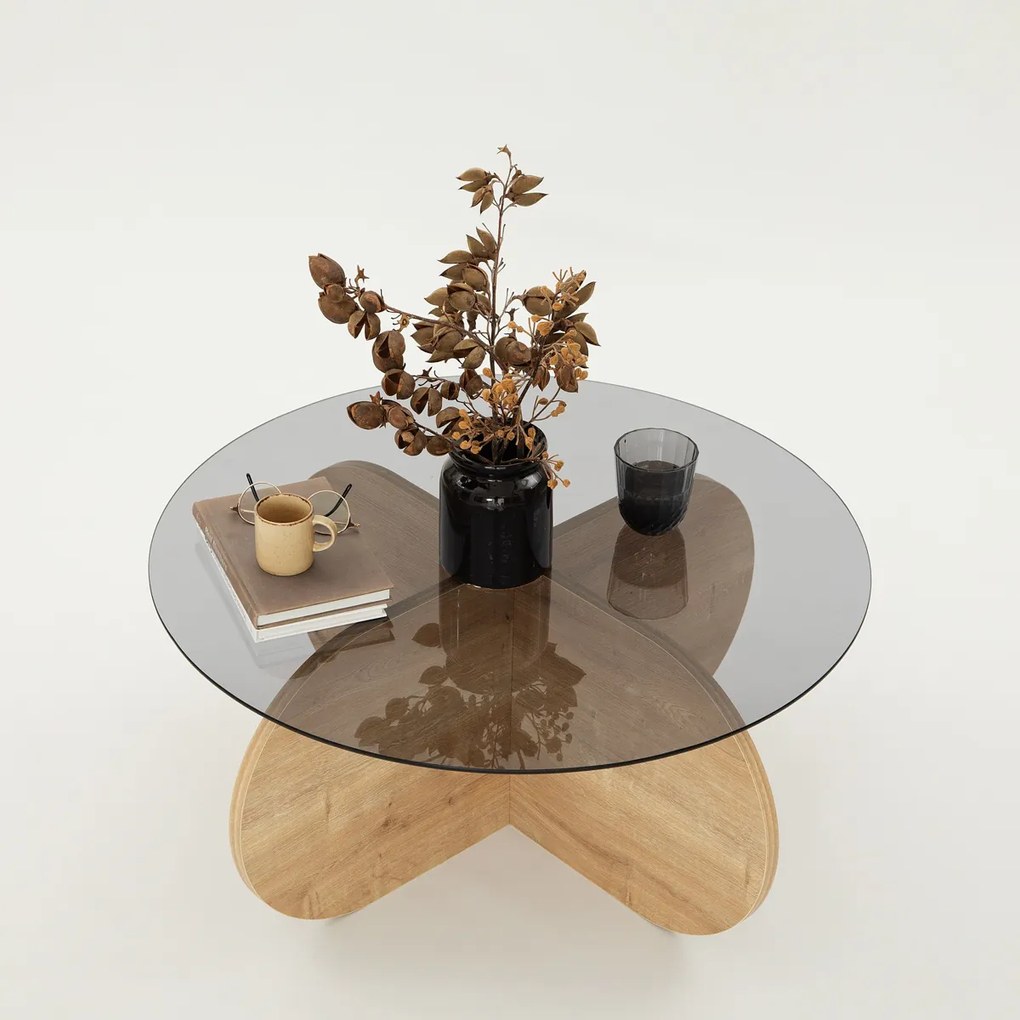 Masă de cafea Bubble Sapphire Oak Fume