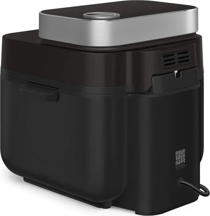 Friteuza cu aer cald Smeg Collezione AFC01BLMAU, 1450 W, 7,3 l, 40-200°C, 7 programe, Мod dublu, Цomandă tactilа, Timer, LED, negru