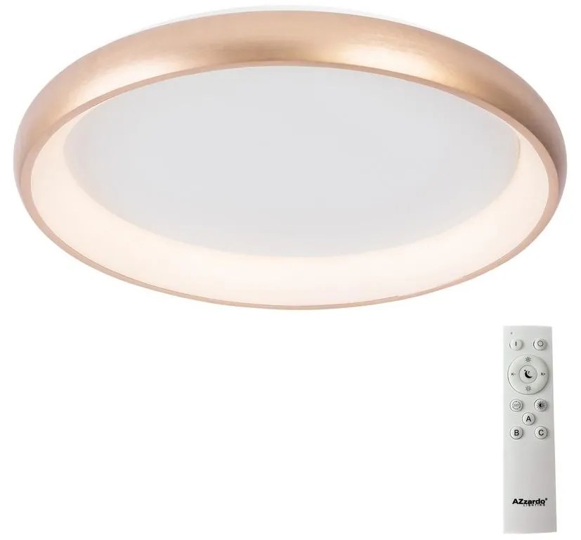 Azzardo AZ5073 - Plafonieră LED dimabilă ANTONIO LED/50W/230V auriu + + telecomandă