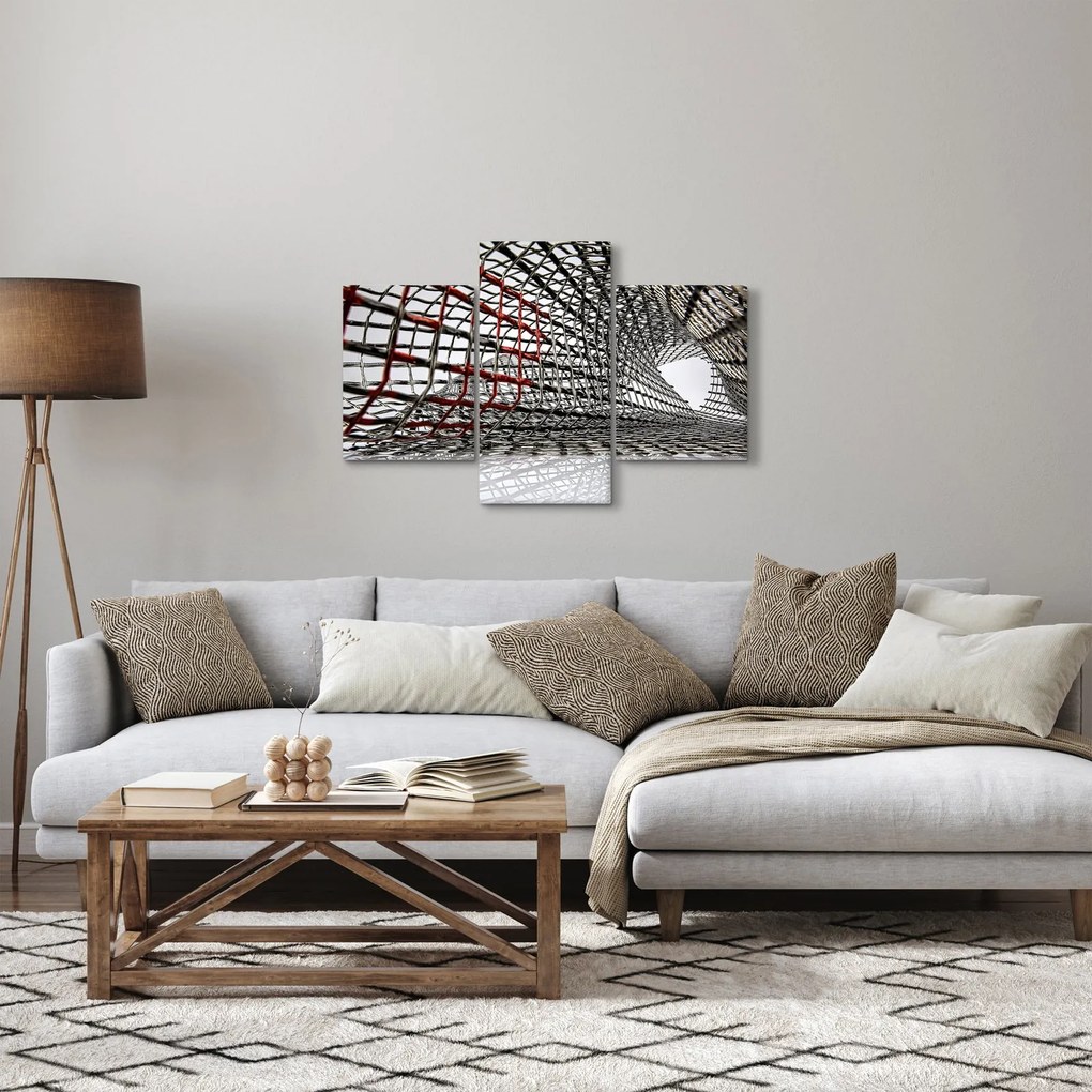 Tablou cu construcție din fier (90x60 cm)