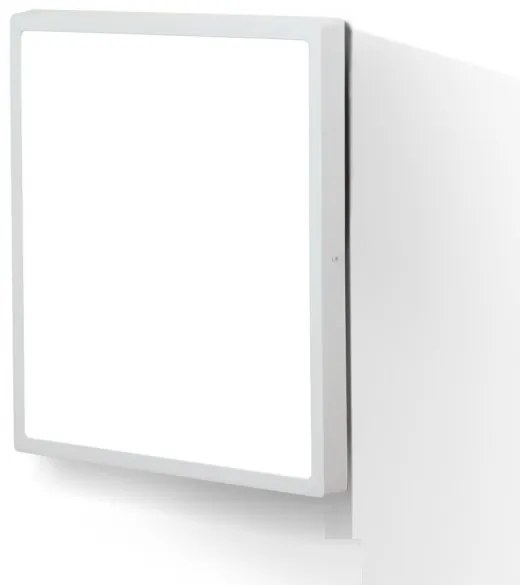 Plafoniera LED moderna design slim Lero 40x40cm alba