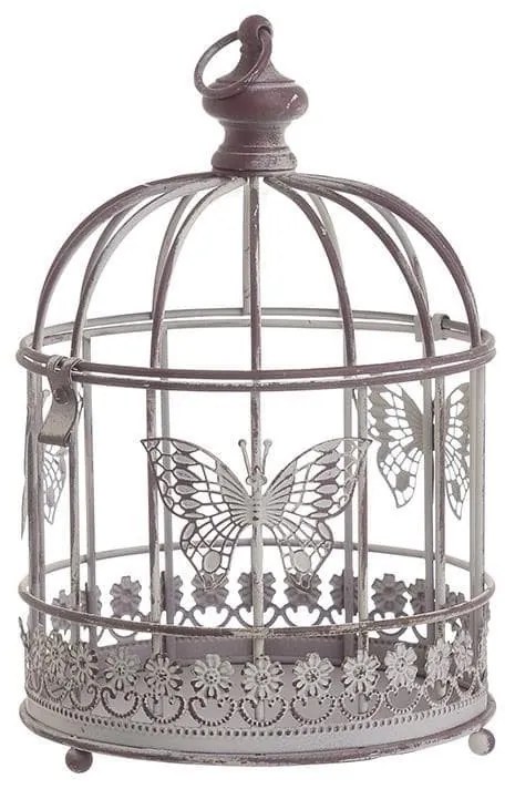Colivie decor metalica Antique Beige 22 cm
